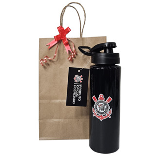 Garrafa Squeeze Para Presente do Corinhtinas de Plástico Com Sacola Timão em Oferta na Shopee