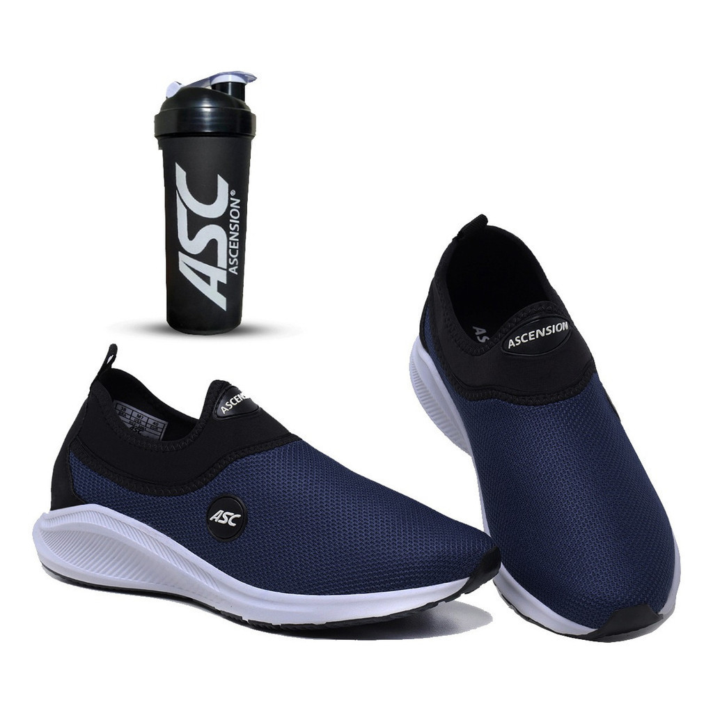 Tênis Ortopédico Masculino e Feminino Sem Cadarços Com Solado Flexível e Macio com Coqueteleira