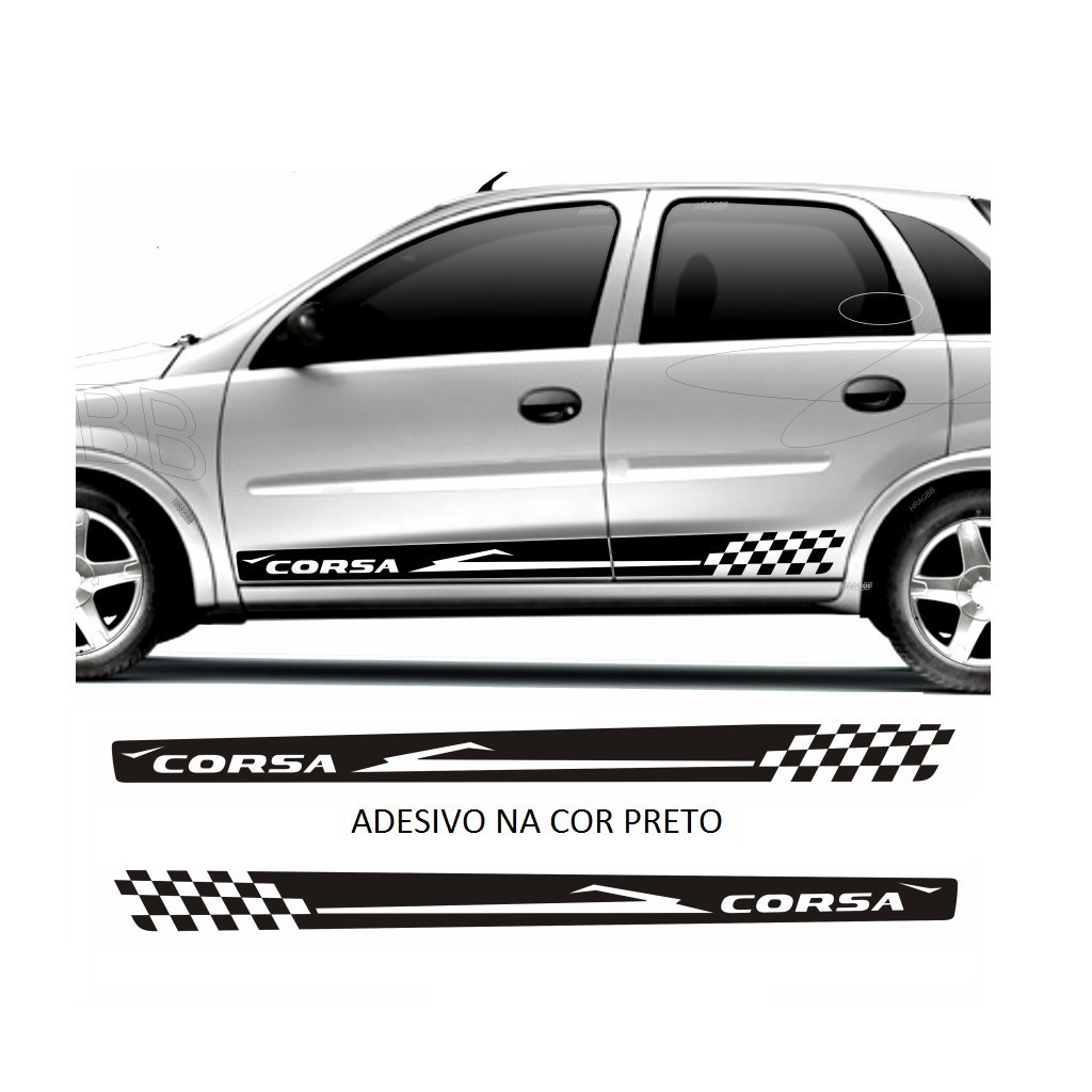 Adesivo Corsa Para Novo Corsa Faixa Lateral Decorativa Serve Corsa Hatch ou Sedan Adesivos Esportivo Para Carro