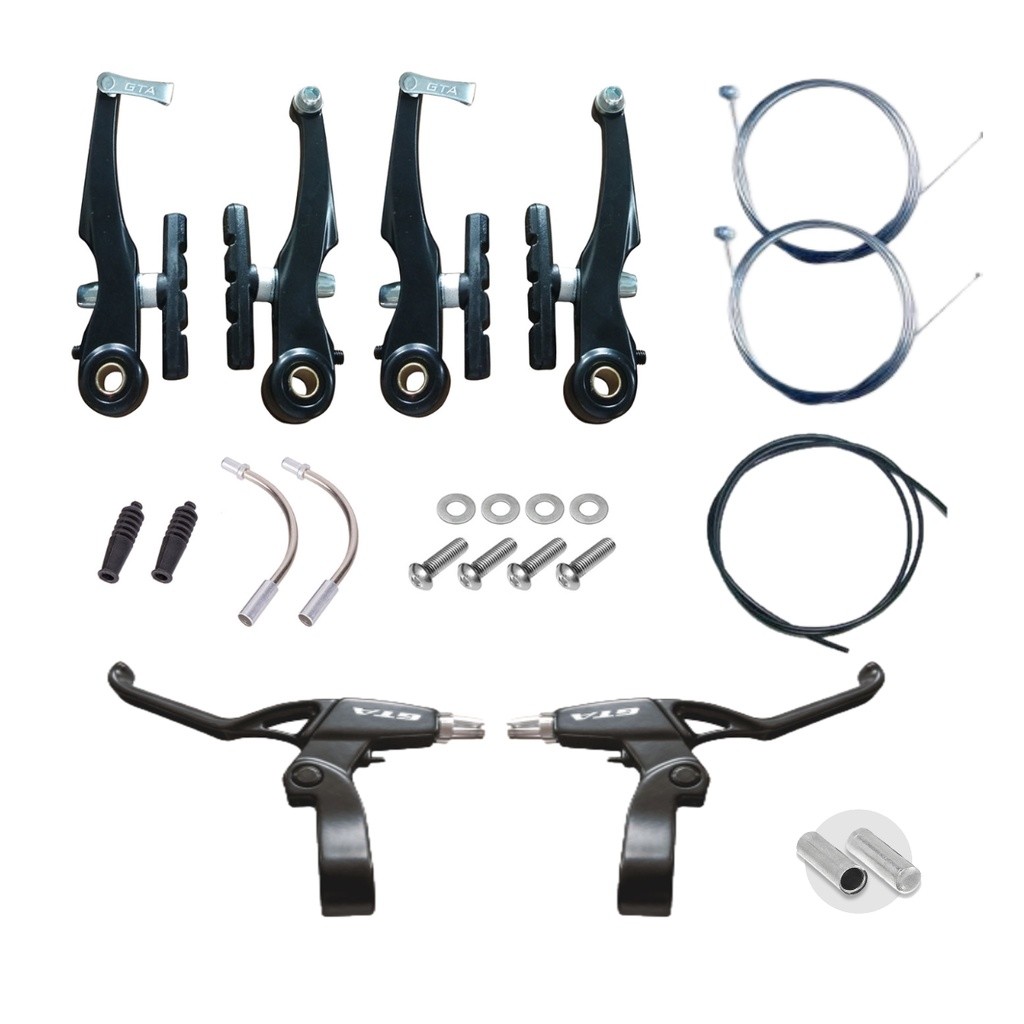Kit Freio V brake Alumínio Gta Completo + Cabo e Conduite em Oferta na Shopee