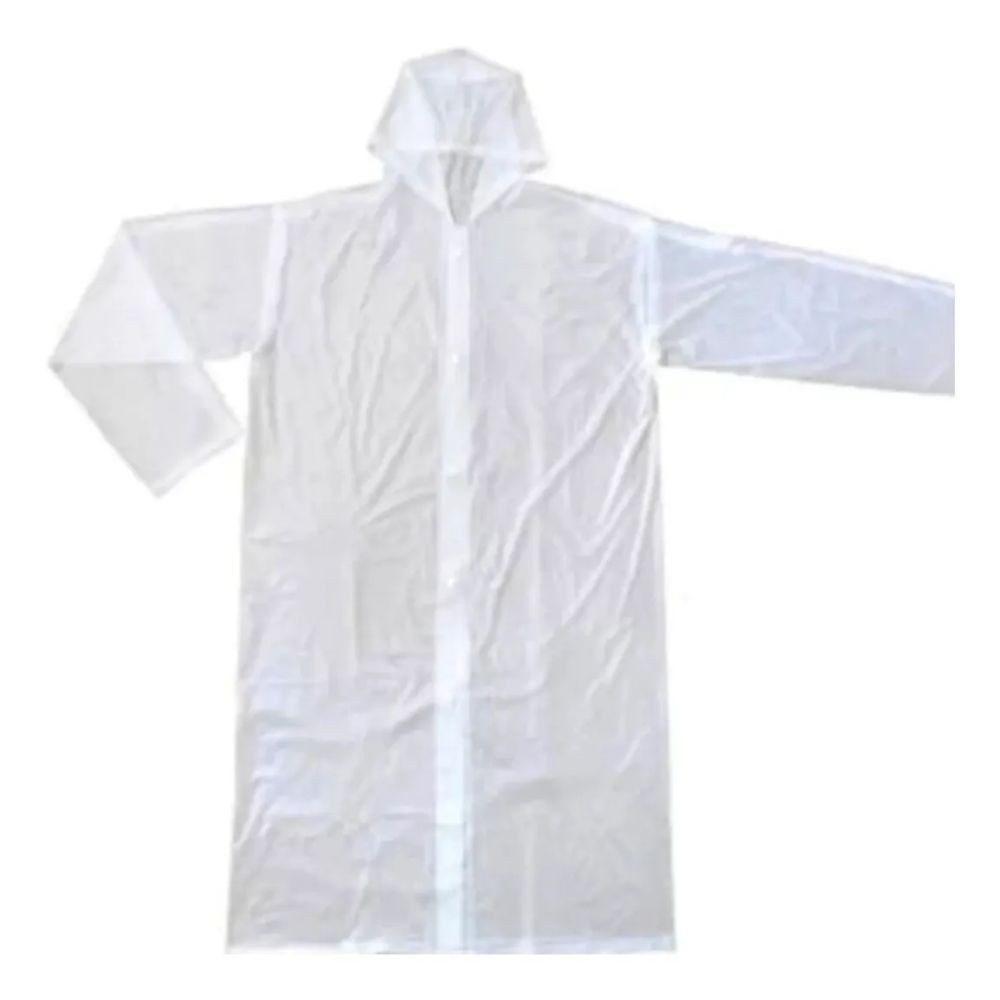 Capa Chuva Transparente Impermeável Pvc Laminado G C/ Capuz em Oferta na Shopee