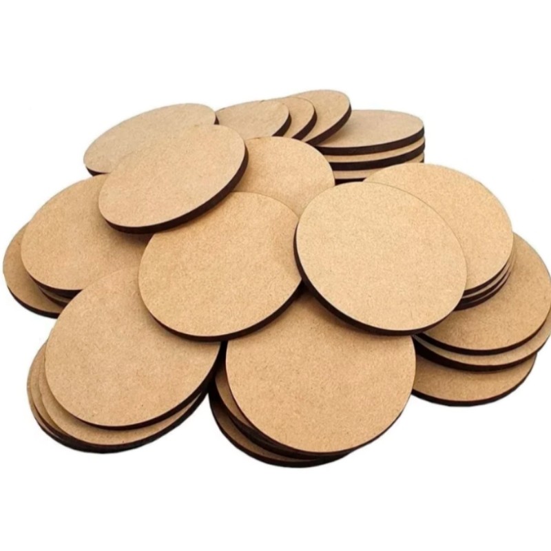 Porta Copos Artesanato Aplique Circular Bolacha de MDF Redonda 10cm Madeira MDF