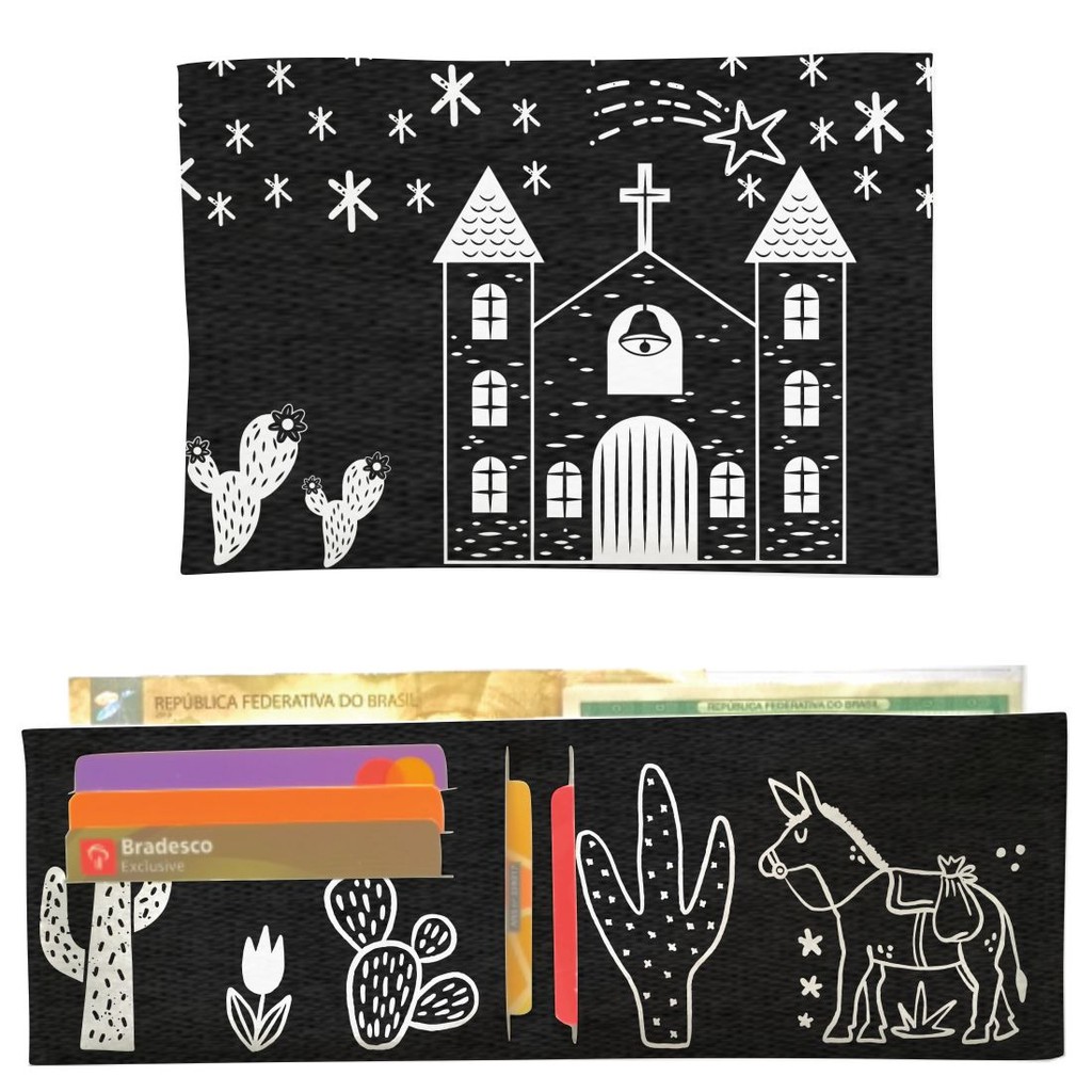 Carteira Slim - Xilogravura