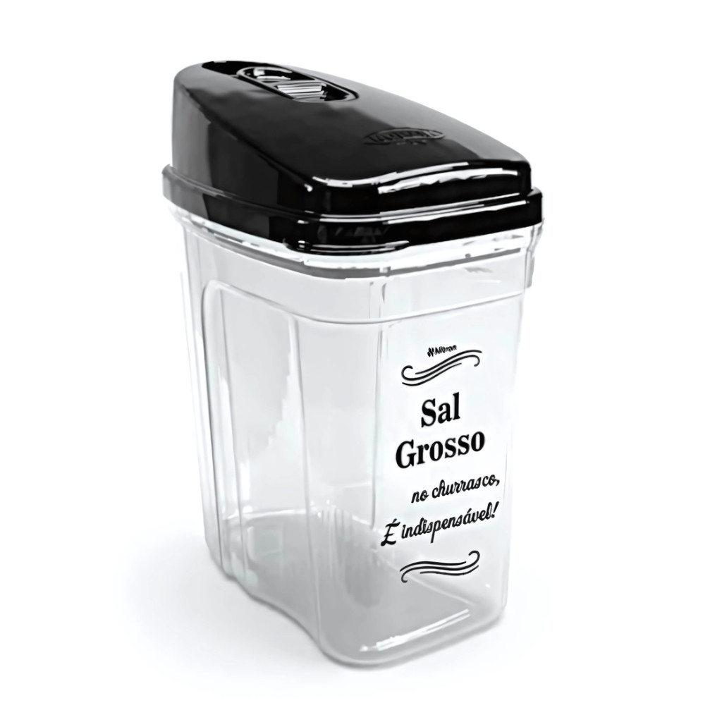 Saleiro Com Tampa Dosadora Para 836ml Pote De Sal Nitron em Oferta na Shopee