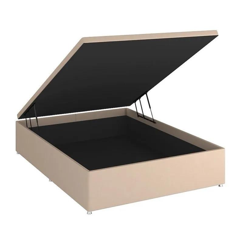 Base Baú Physical Camurça Bege Casal (138x188x39) - Ortobom em Oferta na Shopee