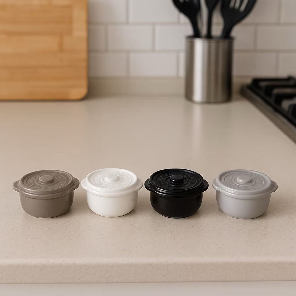 Kit 4 Mini Pote Hermético  com Tampa Vedada De Plástico Para Frutas E Alimentos Pequenos