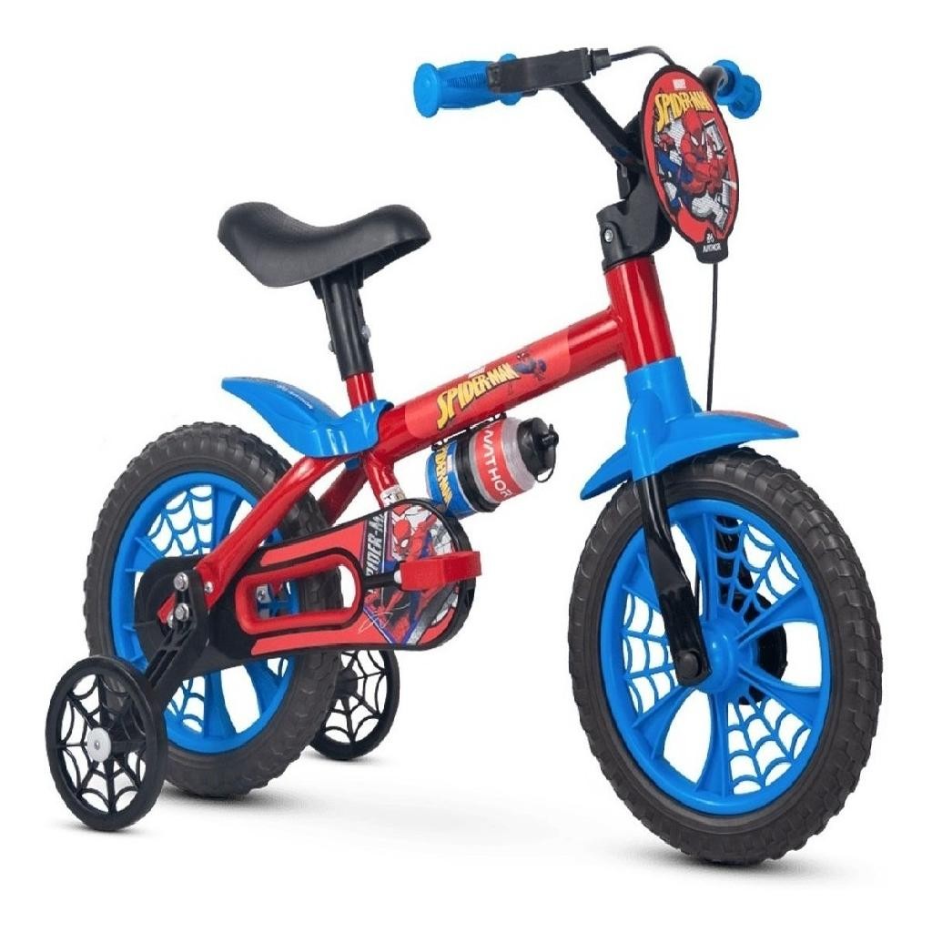 Bicicleta Infantil Nathor Aro 12 Menino SPIDER MAN HOMEM ARANHA Criança de 90cm a 1 metro 2 A 5 Anos em Oferta na Shopee