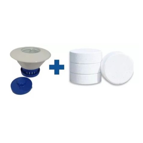 Kit Flutuador + Pastilha 200g Sanitizante Para Piscina em Oferta na Shopee