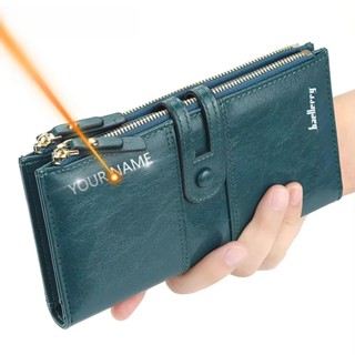 Gravar Nome Carteiras Femininas Moda Longo Couro Multifuncional Titular Do Cartão Bolsa Moeda Zíper Carteira Presente Pe em Oferta na Shopee