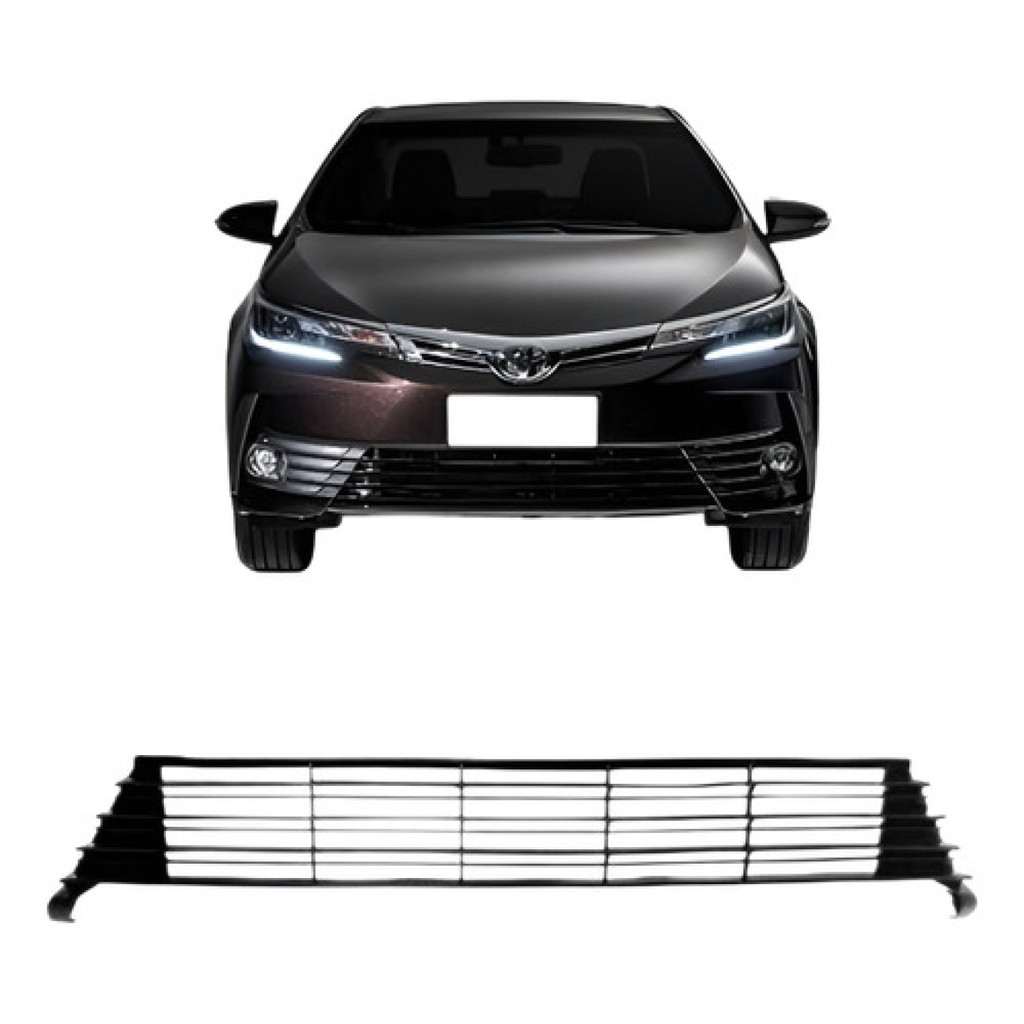 Grade Parachoque Central Corolla 2018 Preto em Oferta na Shopee