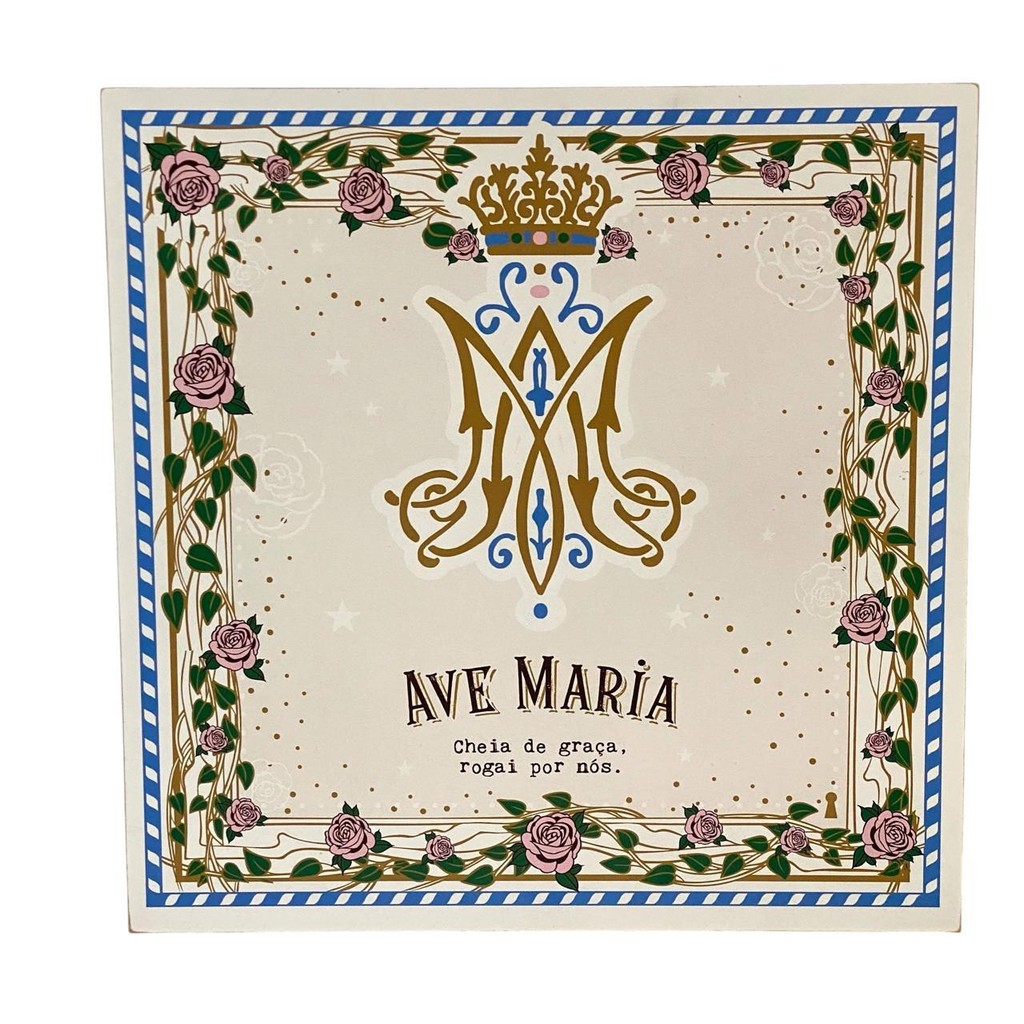 Quadro Box Ave Maria em MDF 40x40