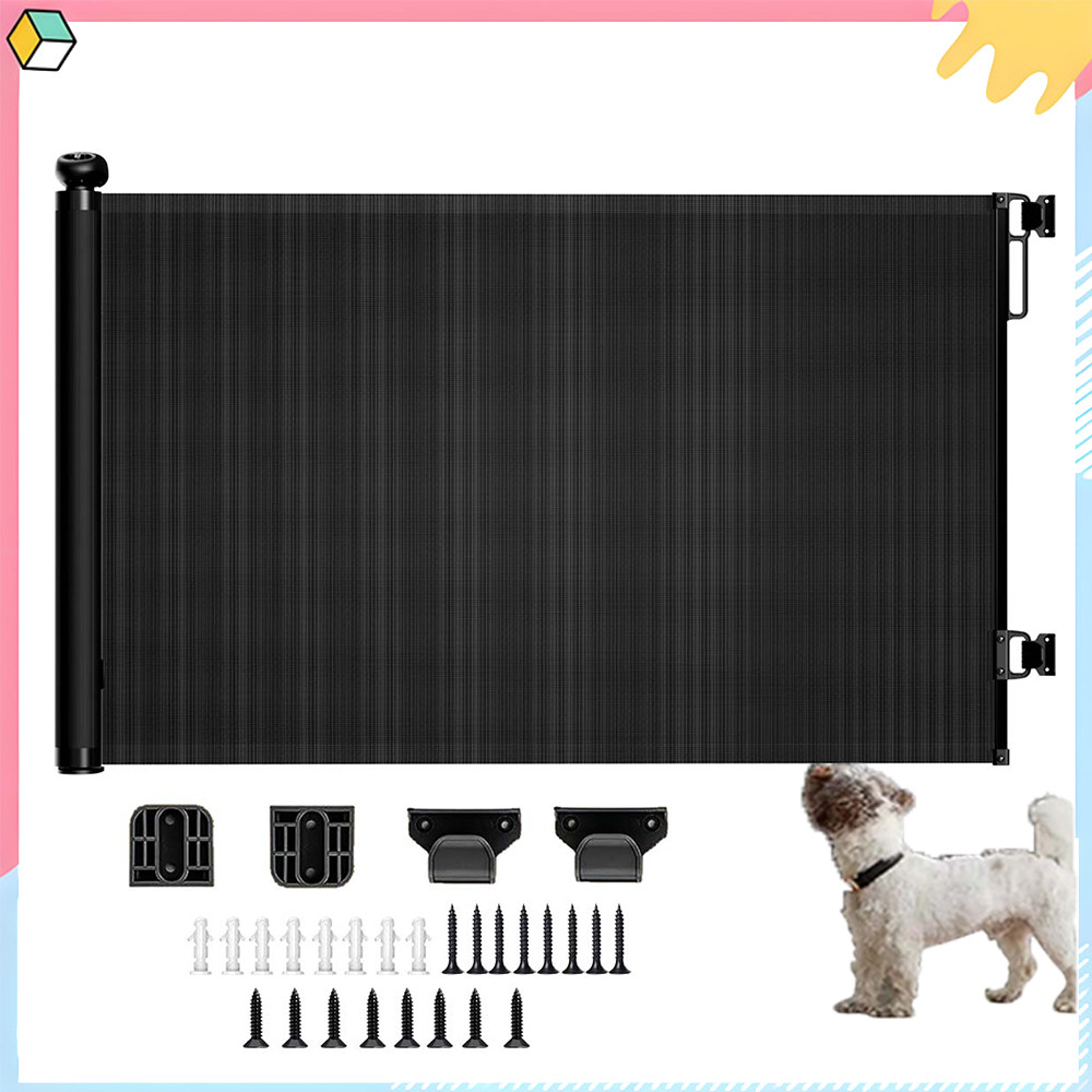 Porta retrátil de segurança para bebês projetada para animais de estimação Porta guia de escadas Ultra largas 150x86 cm