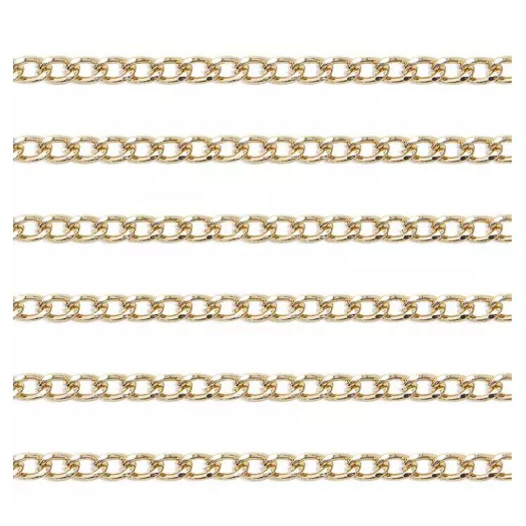 CORRENTE DOURADA 3X6MM METRO