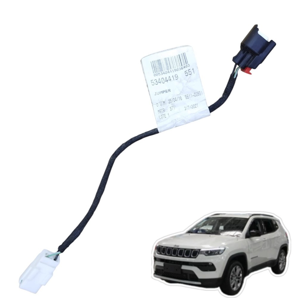 Chicote Plug Conector da Terceira Luz de Freio Break Light Jeep Compass 2017 A 2023