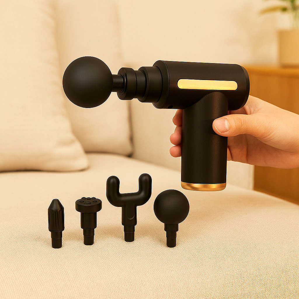 Massageador Pistola Elétrico Alta Frequência Profissional Muscular Massagem 6 velocidades Mia Utilidades