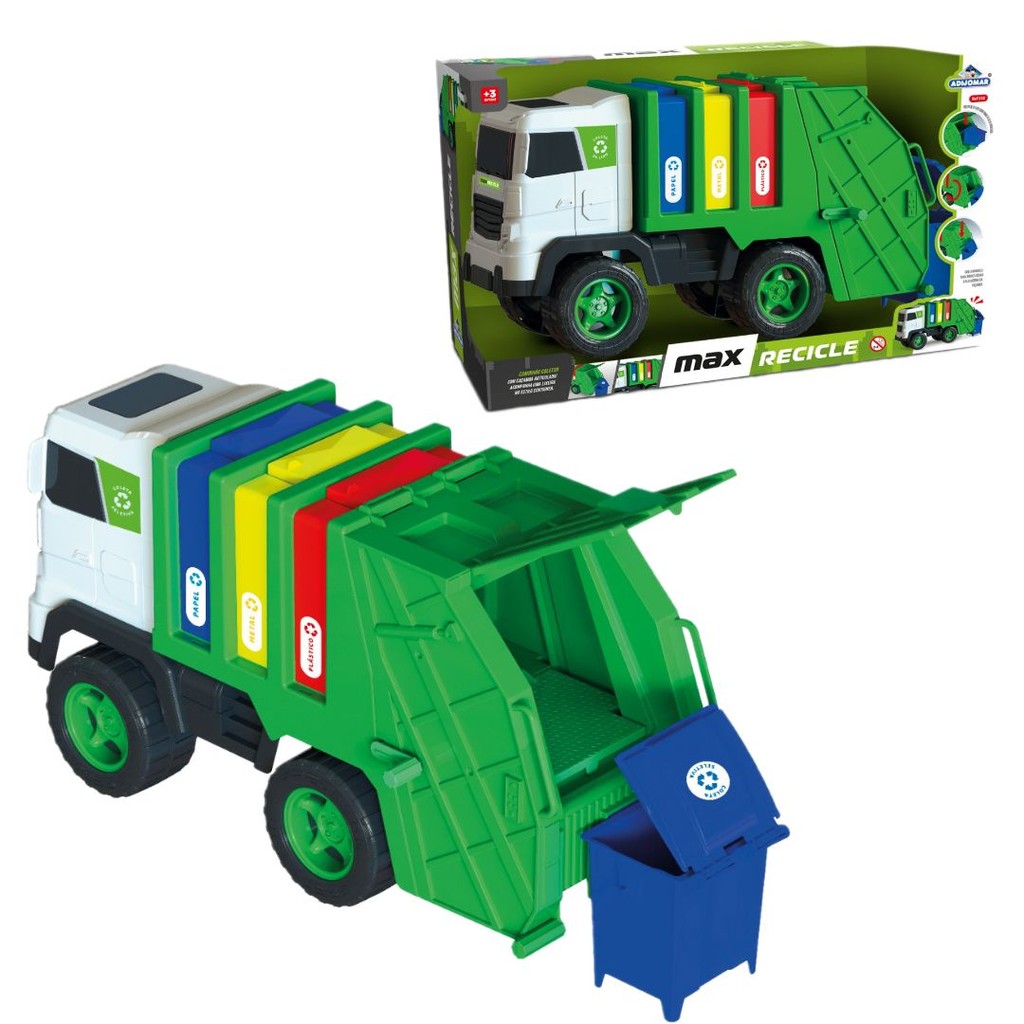 Brinquedo Infantil Caminhão Lixo Reciclagem Grande Max Articulado Criança - Adijomar Brinquedos