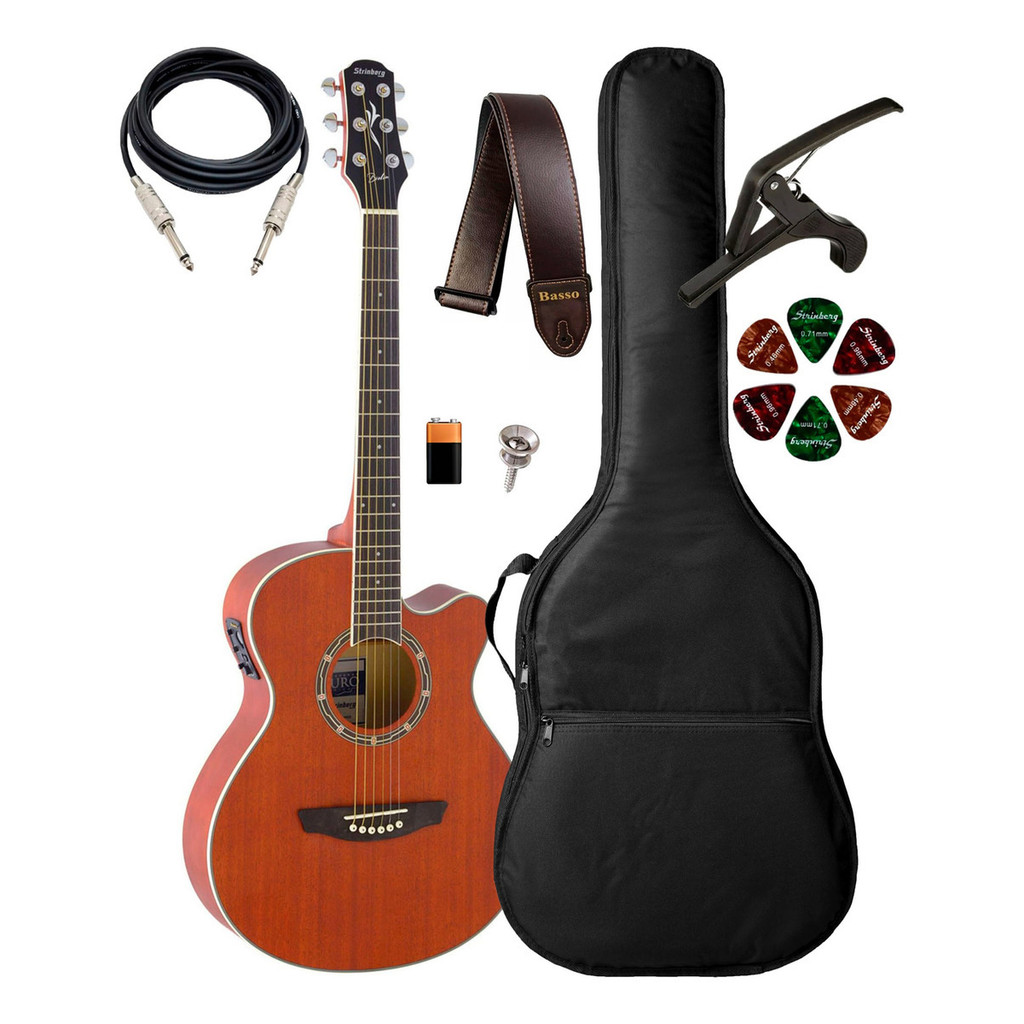 Violão Strinberg Berlin Be-30c Mgs + Capa Luxo E Acessórios