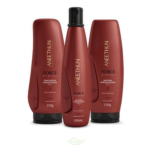 Kit Aneethun Force System Shampoo, Máscara E Finalizador E.B