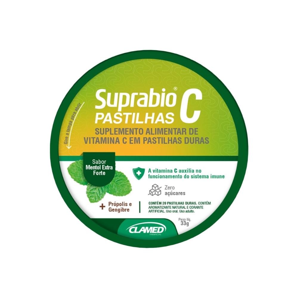 Suplemento Alimentar Suprabio C Mentol Extra Forte 20 Pastilhas Duras em Oferta na Shopee