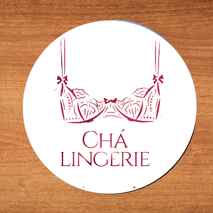 Adesivo "Chá Lingerie" - Ref.2313 - Hot Stamping 4x4cm - 25 unidades - Stickr - Rizzo