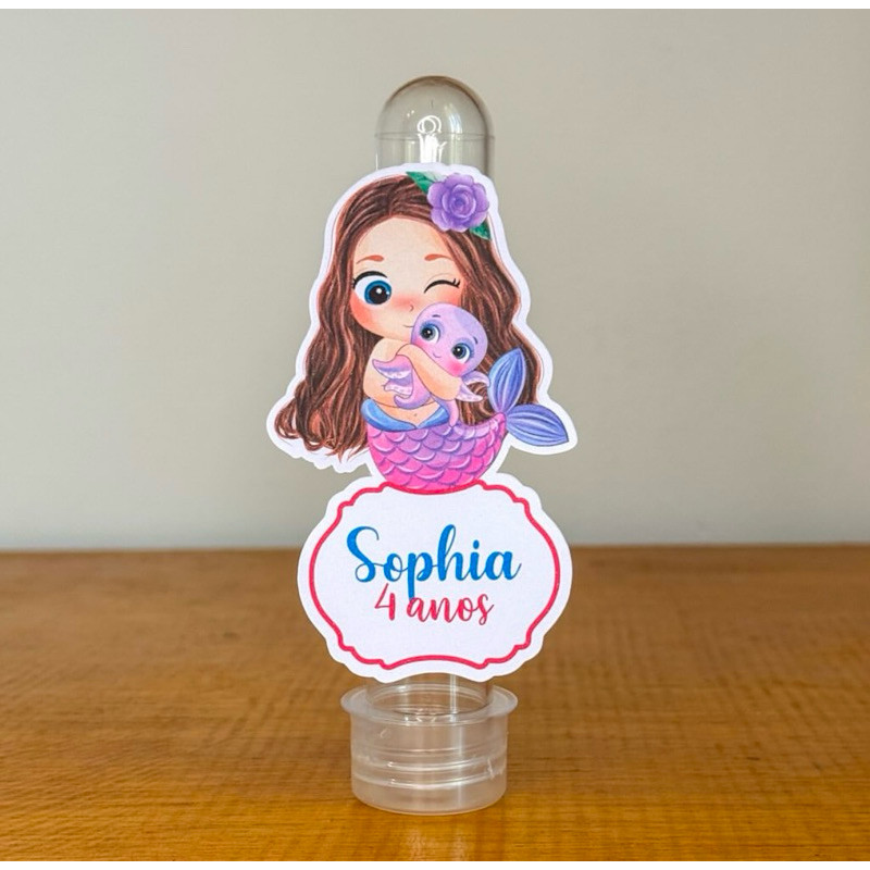 Apliques para Tubete SEREIA / Tags com Nome / Personalizados para Lembrancinhas de Aniversário Infantil