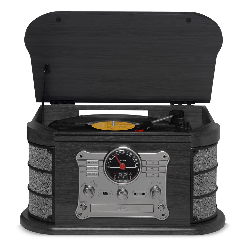 Vitrola Raveo Spazio Ebony Bluetooth 25W Preta