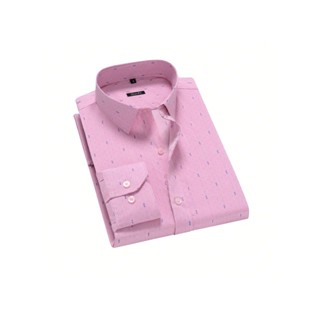 Camisa Social de Manga Comprida Estampada Antirrugas Fabricada Na China em Oferta na Shopee