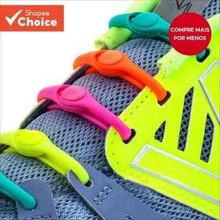 Conjunto De 12 Peças De Cadarços Elásticos De Silicone Preguiçosos Sem Amarração Para Tên…