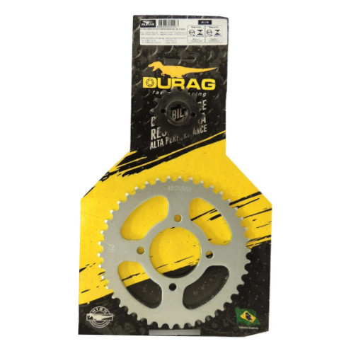 KIT COROA E PINHÃO DURAG HAOJUE CHOPPER ROAD 150 2018 EM DIANTE 42/12
