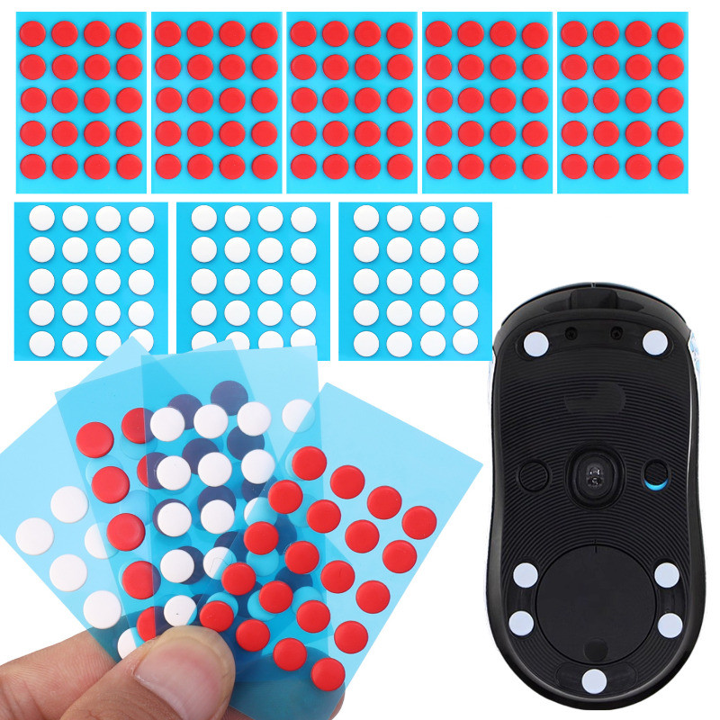 40 Peças Almofadas De Pés De Mouse De 6mm/7mm De Diâmetro-Ferramentas Antiderrapantes-Adesivo Controle De Velocidade-Fer