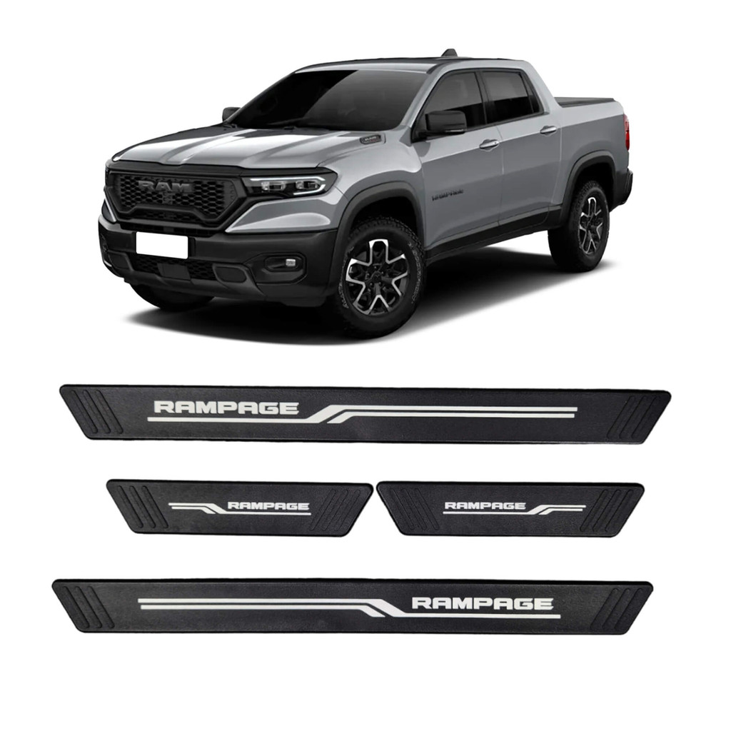 Soleira Preta 4 Portas Rampage 2023 em Diante 4P Grid - S8520AC-PTO-I em Oferta na Shopee