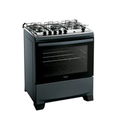 Fogão 5 Bocas a Gás Dako Supreme com Mesa de Inox e Forno 100L Titanium Bivolt