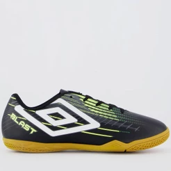 Chuteira Umbro Blast Futsal Preta e Verde