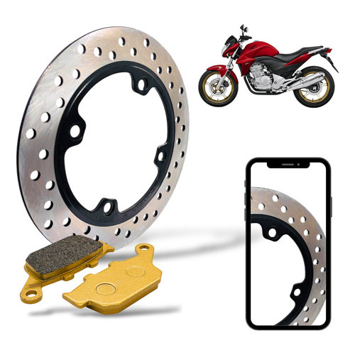 Disco Freio Traseiro Com Pastilhas Traseira Cb 300 Sem Abs em Oferta na Shopee