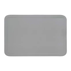 Serviço Lugar Americano Suplat Color Cinza 44cm PVC Flexível Mesa Posta Refeições Decoração Copa&Cia