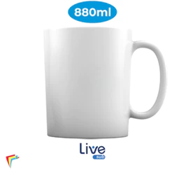 Caneca de Cerâmica Live - 880ml