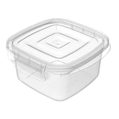 Pote Organizador Quadrado Pequeno com Travas 360 ml para Mantimentos e Alimentos Cozinha Organizada