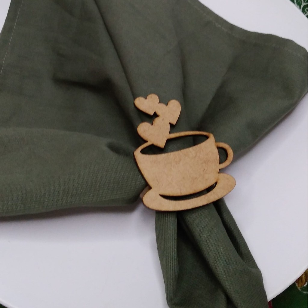 10 Porta Guardanapos Xícara e Coração Mesa Posta encontro chá mulheres anel enfeite em Oferta na Shopee