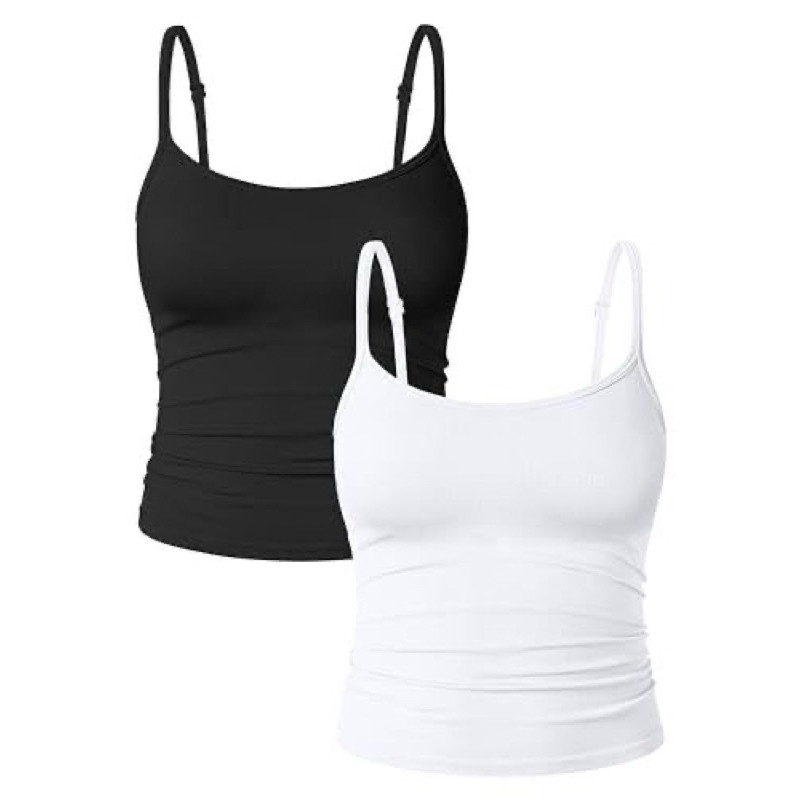 Kit 2 Unidades Regatas de Alcinha Basica Lisa Aesthetic Moda Basic