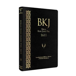Bíblia King James Fiel 1611 | Letra Normal | Concordância e Pilcrows | Capa Luxo Preta