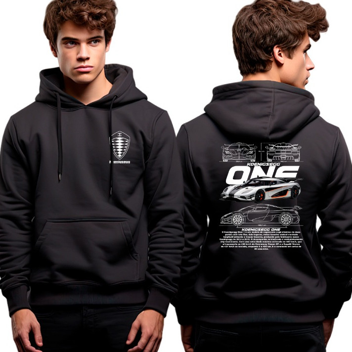Moletom Casaco De Frio Carro Corrida Luxo Koenigsegg One Super Esportivo