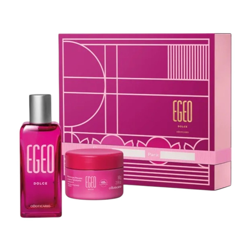 Kit Presente Egeo Dolce: Colônia 50ml + Merengue Mousse Hidratante 85g O Boticário