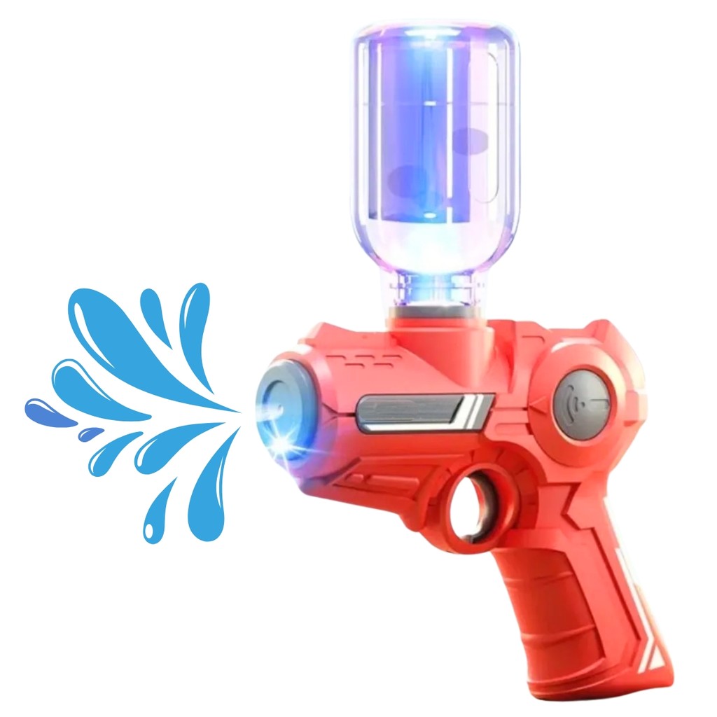 Arminha Pistola De Água 14cm Esguicho Longo Alcance Com Luz Led Ideal Para Crianças Brincarem Na Piscina Infantil Zoop