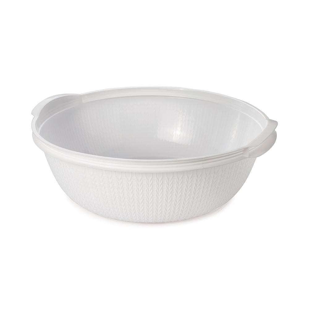 Bacia de Plástico Redonda 17 L com Pegador Trama Plasutil