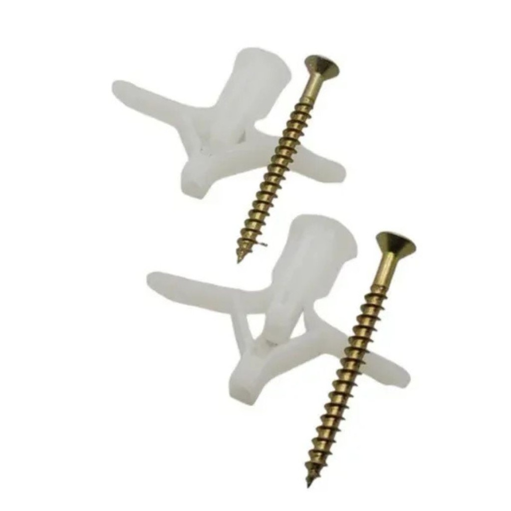 Kit 30 Bucha Ancora Para Drywall Gesso Com Parafuso em Oferta na Shopee