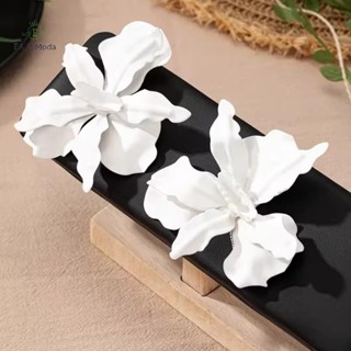 EA & Moda Plissado Irregular Flor Brincos Para Mulheres Retro Elegante Temperamento Acessórios De Orelha Festa De Casame em Oferta na Shopee