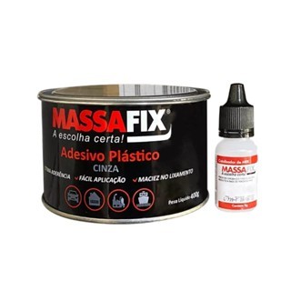 Massa Plastica Adesiva para Marmore e Automotivo Cinza Royal Fix 400g