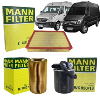 Kit Filtros Ar Óleo Combustível para Mercedes-Benz Sprinter 311 / 415 / 515 Mann 2012 A 2019 em Oferta na Shopee
