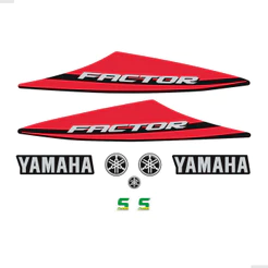Adesivos Yamaha Factor 125 Ybr K1 2014 Moto Vermelha e Preta