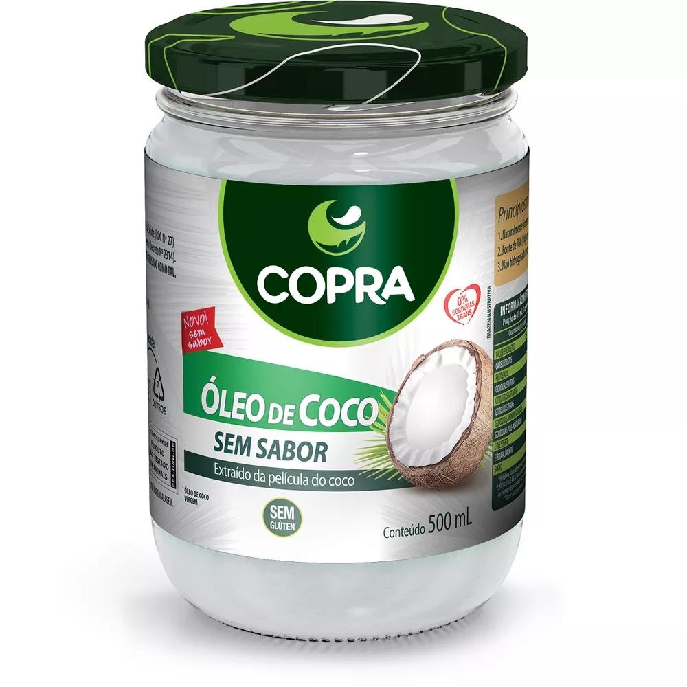 ÓLEO DE COCO SEM SABOR COM 500ML